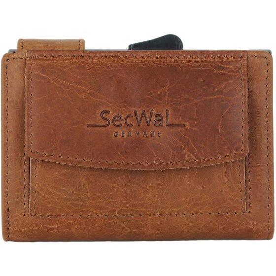 SecWal Porta carte di credito SecWal 2 Portafoglio RFID in pelle 9 cm