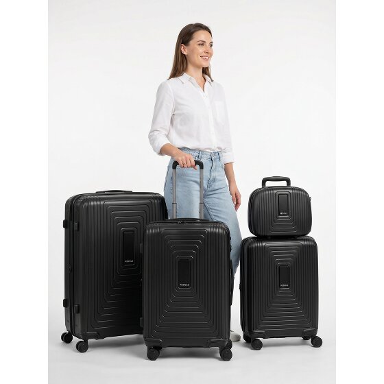 Redolz Set di valigie Essentials 14 a 4 ruote + beauty case 4 pezzi con piega elastica