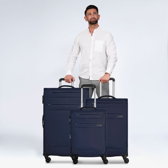 Worldpack Chicago 4 ruote Set di valigie 3 pezzi con piega di espansione