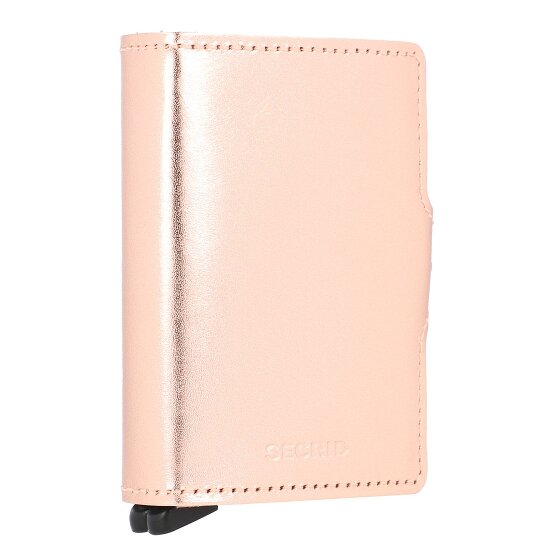 Secrid Twinwallet Porta carte di credito metallizzato RFID in pelle 7 cm