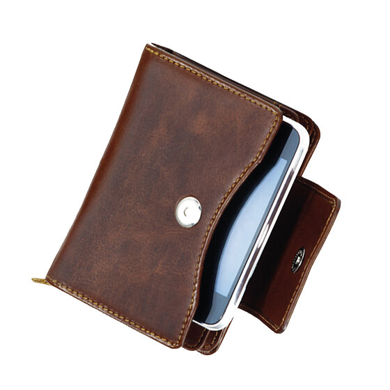 Greenland Nature Portafoglio Montana in pelle 10 cm tasca per cellulare