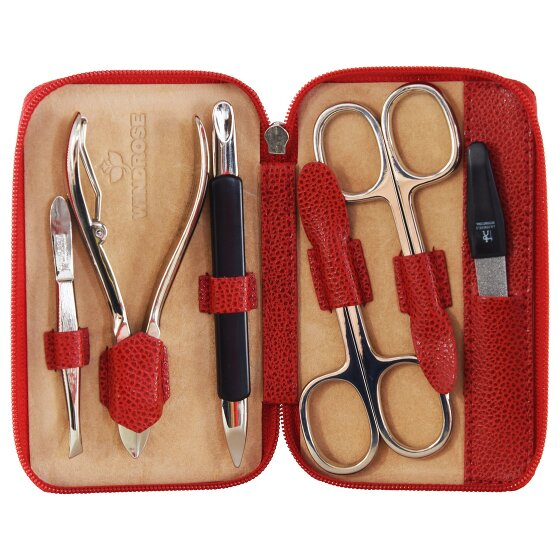 Windrose Astuccio per manicure Beluga 13 cm in pelle