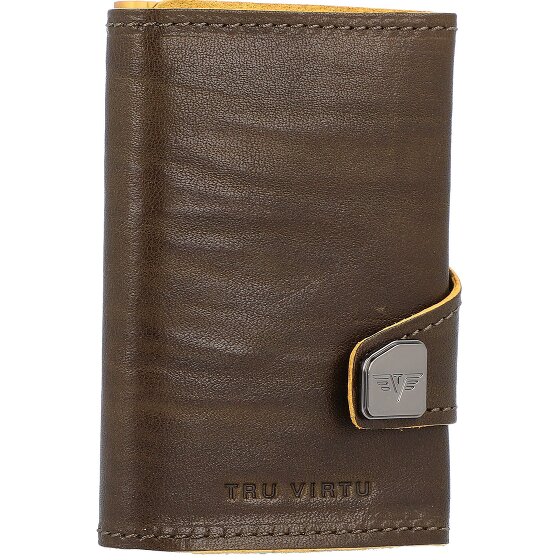 Tru Virtu Custodia per carte di credito RFID in pelle 6,5 cm