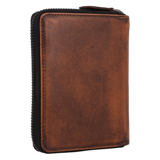 Greenburry Destressed Portafoglio Protezione RFID Pelle 13 cm