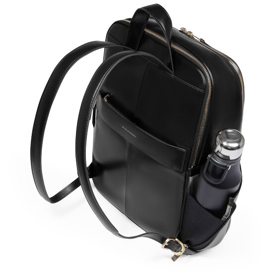 Piquadro Blue Square Zaino da giorno Protezione RFID Vera Pelle 37 cm Vano porta PC