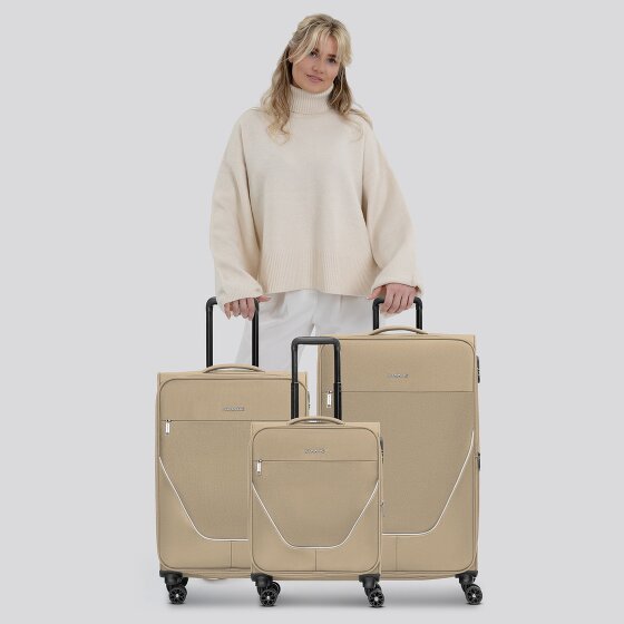 Stratic taska set di valigie a 4 ruote 3 pezzi con piega elastica