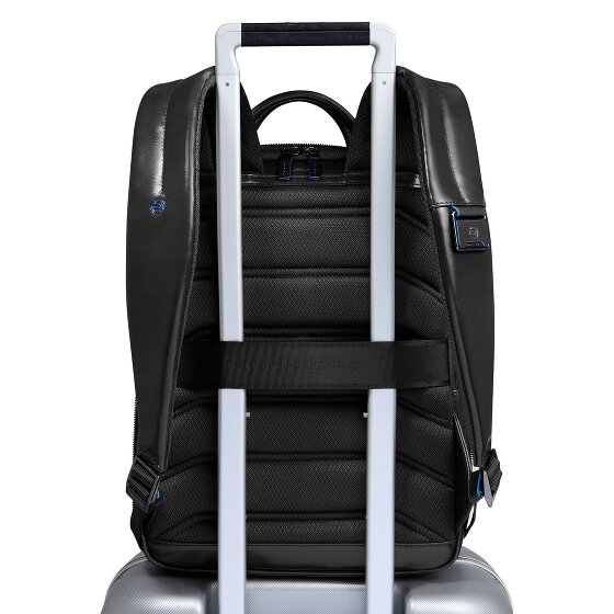 Piquadro Blue Square Zaino da giorno Protezione RFID Pelle 37 cm Scomparto per laptop