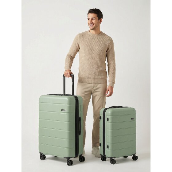 Saxoline Set di valigie Miami a 4 ruote S + L espandibile