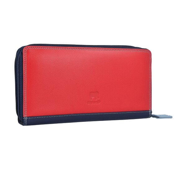 Mywalit Portafoglio grande in pelle con doppia zip 18 cm