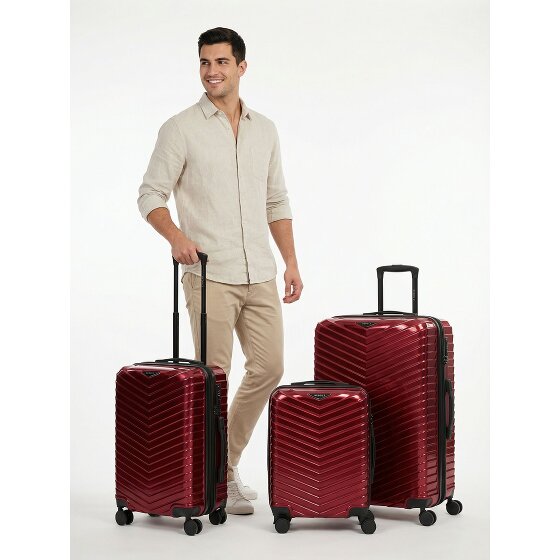 Redolz Essentials 18 4 ruote Set di valigie 3 pezzi con piega di espansione