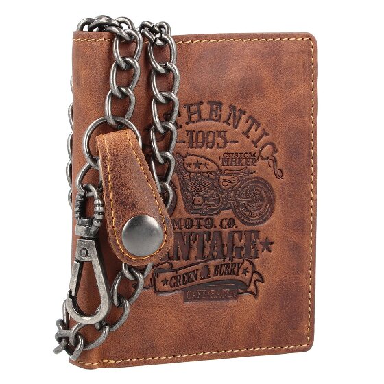 Greenburry Portafoglio Vintage Cafe Racer RFID in pelle 9,5 cm