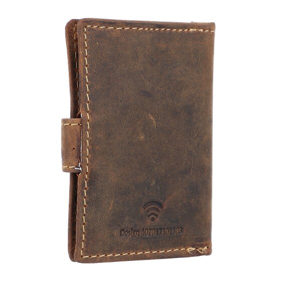 Greenburry Porta biglietti da visita vintage RFID in pelle 7 cm