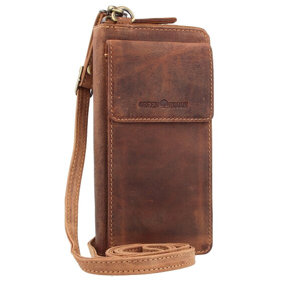 Greenburry Custodia per cellulare vintage RFID in pelle 8 cm