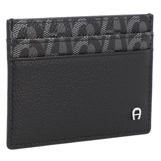 AIGNER Porta carte di credito con logo in pelle 10 cm