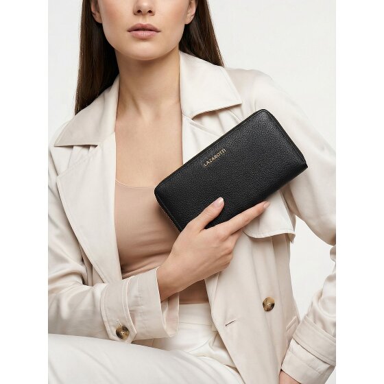 Lazarotti Portafoglio Bologna XL con zip in pelle 19 cm