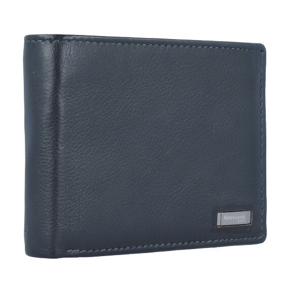 Greenland Nature Portafoglio in nappa nera RFID in pelle 12 cm