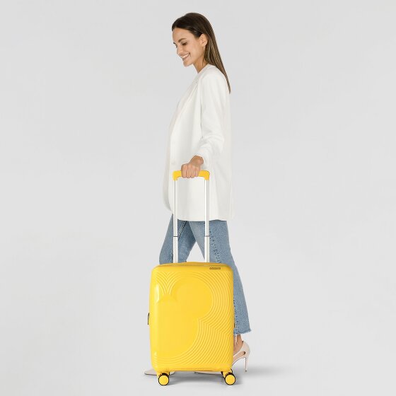 American Tourister Mickey Magic 4 ruote Carrello della cabina 55 cm con piega di espansione