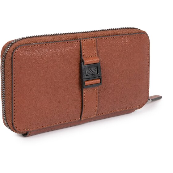 Piquadro Borsa portacellulare quadrata nera in pelle 17 cm