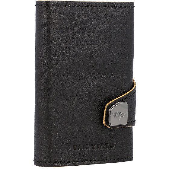Tru Virtu Custodia per carte di credito RFID in pelle 6,5 cm