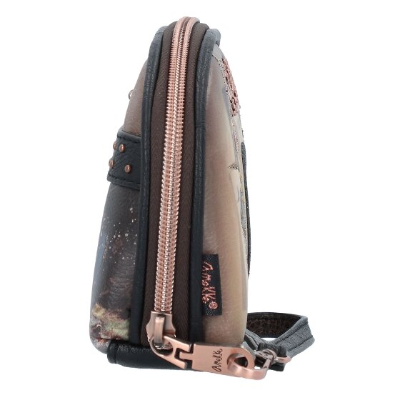 Anekke Shoen Black Portafoglio Protezione RFID 22 cm