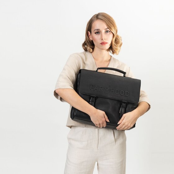 Farmhood Memphis Cartella XXL 3 scomparti in pelle 39 cm