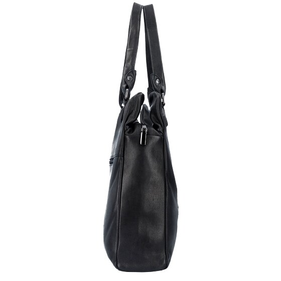 Greenland Nature Borsa a tracolla in pelle nappa nera 38 cm