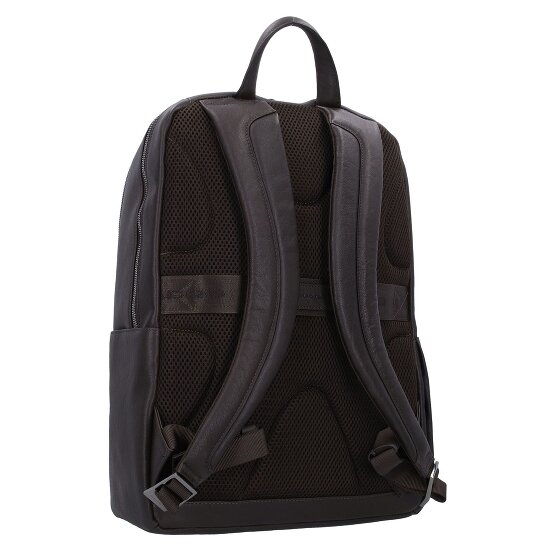 Piquadro Zaini quadrati neri in pelle 44 cm Scomparto per laptop
