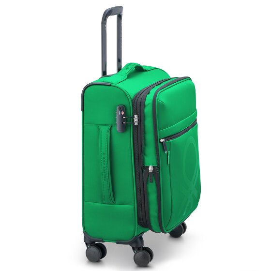Delsey Paris x Colors Benetton Color Block Trolley da cabina a 4 ruote da 55 cm con piega ad espansione