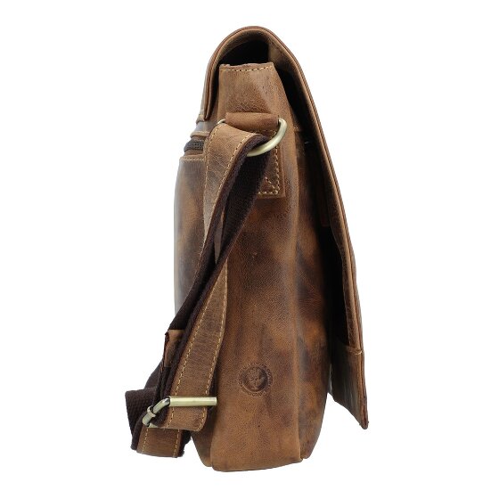Greenburry Borsa a tracolla messenger vintage in pelle 33 cm