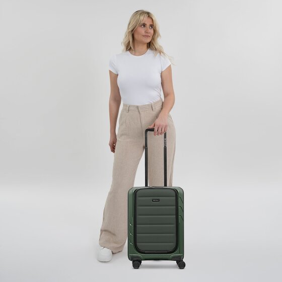 Redolz Essentials 17 Trolley da cabina a 4 ruote 55 cm con tasca morbida per laptop