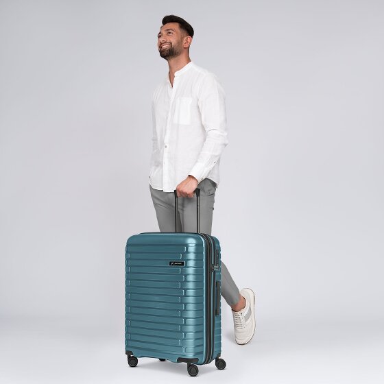 Pactastic Collection 04 THE MEDIUM + 4 ruote Carrello M 66 cm con piega di espansione
