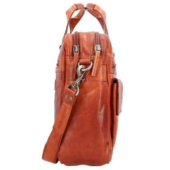 Spikes & Sparrow Cartella in pelle con scomparto per laptop da 41 cm