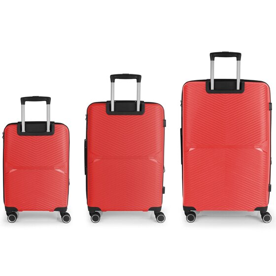 Gabol Kume 4 ruote Set di valigie 3 pezzi con piega di espansione