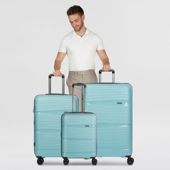 d&n Travel Line 4300-Plus 4 ruote Set di valigie 3 pezzi con piega di espansione