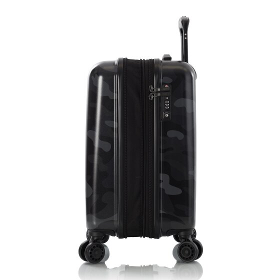 Heys Black Camo 4 ruote Carrello della cabina S 53 cm con piega di espansione