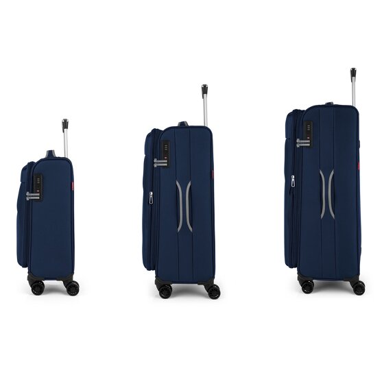 Gabol Zambia 4 ruote Set di valigie 3 pezzi con piega di espansione