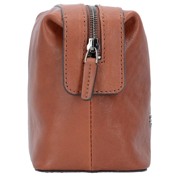 Piquadro Black Square Borsa da toilette Vera Pelle 23 cm