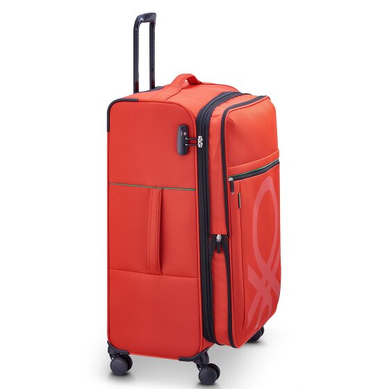 Delsey Paris x United Colors of Benetton Colour Block Trolley a 4 ruote da 77 cm con piega ad espansione