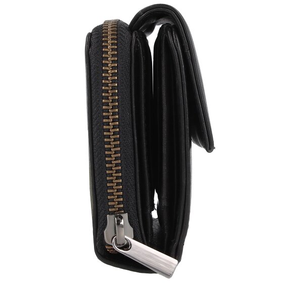 Greenland Nature Black Nappa Portafoglio Protezione RFID Pelle 13 cm