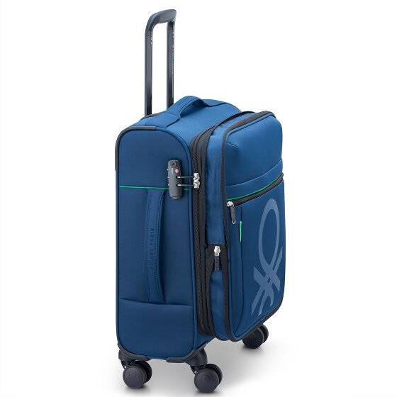 Delsey Paris x Colors Benetton Color Block Trolley da cabina a 4 ruote da 55 cm con piega ad espansione