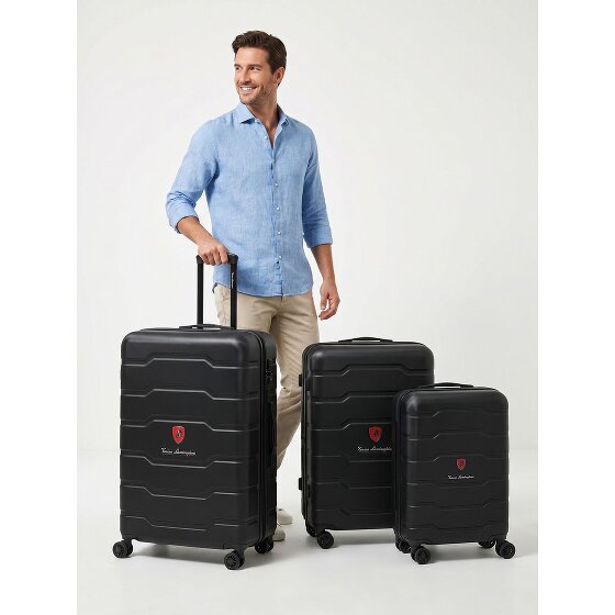 Tonino Lamborghini Bologna 4 ruote Set di valigie 3 pezzi