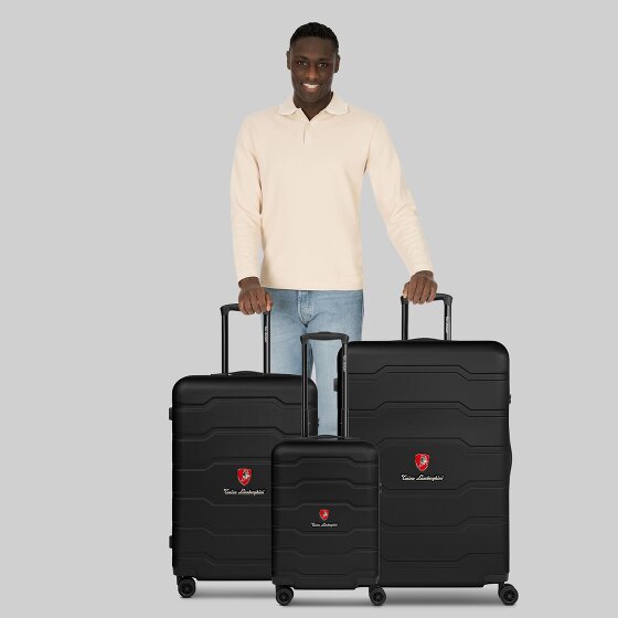 Tonino Lamborghini Bologna 4 ruote Set di valigie 3 pezzi