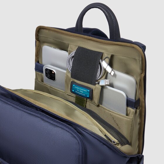 Piquadro Zaino da viaggio breve in pelle 43 cm scomparto per laptop