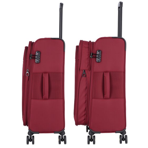 d&n Travel Line 9704 4 ruote Set di valigie 3 pezzi con piega di espansione