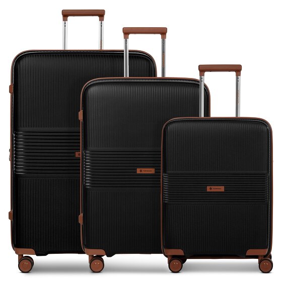 Farmhood Eco Edition 02 4 ruote Set di valigie 3 pezzi con piega di espansione