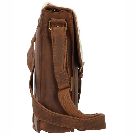 Greenland Nature Borsa a tracolla in pelle naturale combinata 25 cm