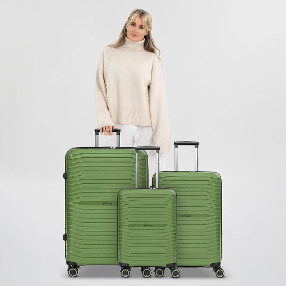 Stratic Shine 4 ruote Set di valigie 3 pezzi con piega di espansione Stratic Shine 4 ruote Set di valigie 3 pezzi con piega di espansione