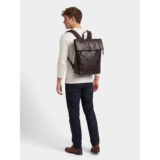 Jost London Zaino da giorno Vera Pelle 44 cm Vano porta PC