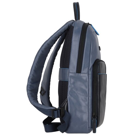 Piquadro Zaino blu quadrato Revamp RFID in pelle 42 cm Scomparto per laptop