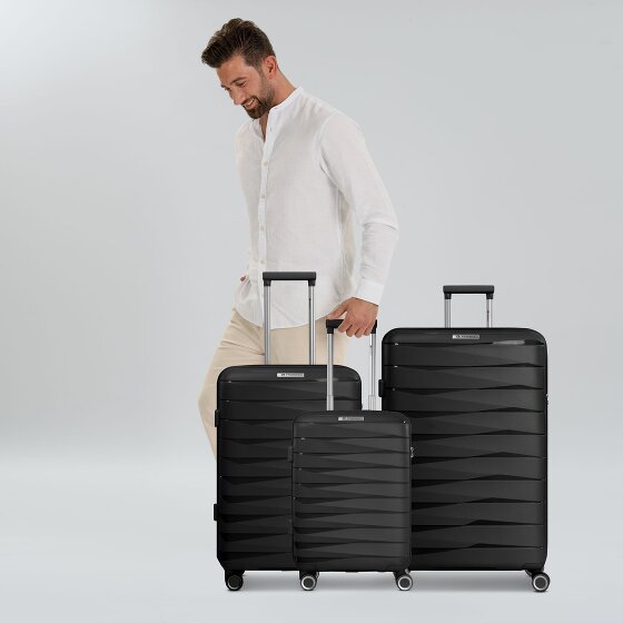 Franky London 4 ruote Set di valigie 3 pezzi con piega di espansione